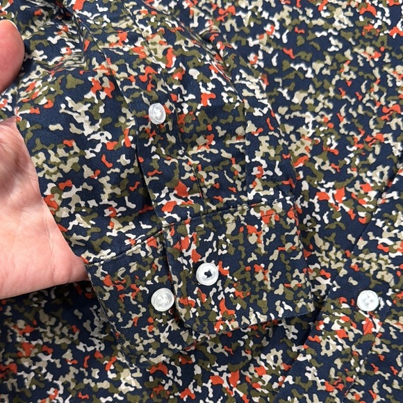 Lucky Brand Mens button up camo print long sleeve shirt - Picture 3 of 8